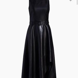 Cinq à Sept Black Faux Leather Dress